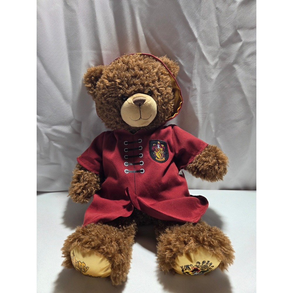 Build-A-Bear Harry Potter Gryffindor Quidditch Teddy Bear Plush Brown Maroon